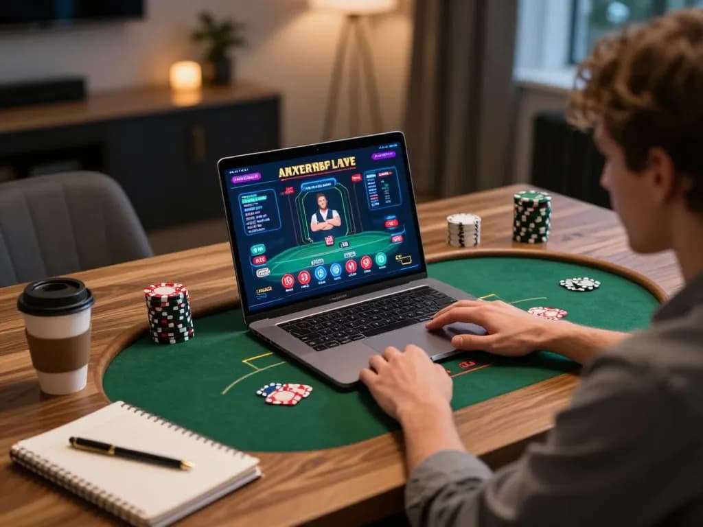 Engaging in poker gameplay on AZ888, highlighting a dynamic online gaming experience and strategic decision-making.