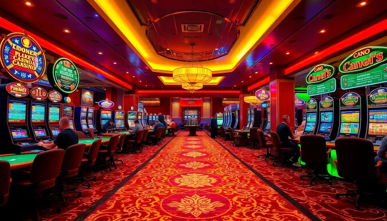 Experience the excitement of 8kbet with vibrant casino visuals showcasing thrilling games.