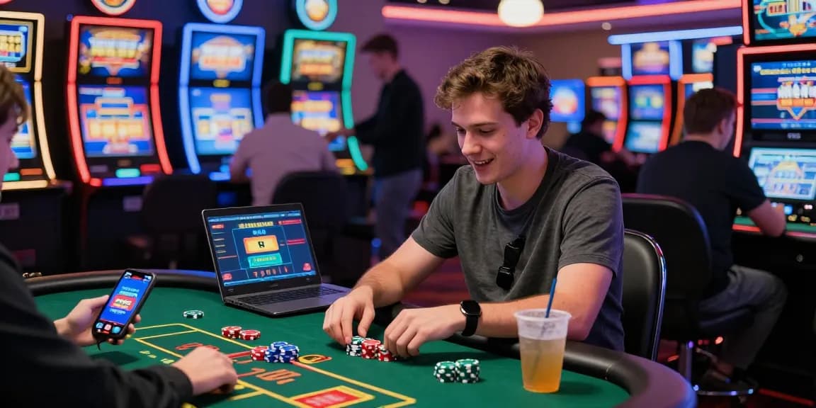 Engaged player at an online casino with live dealers and vibrant atmosphere, showcasing credit card gaming options from https://ieee.org.uk.