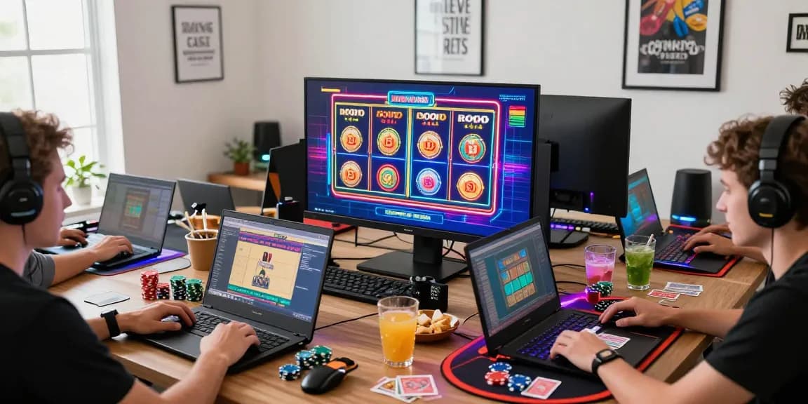 Players exploring online credit card casinos at being-there.org.uk in a stylish gaming setup.