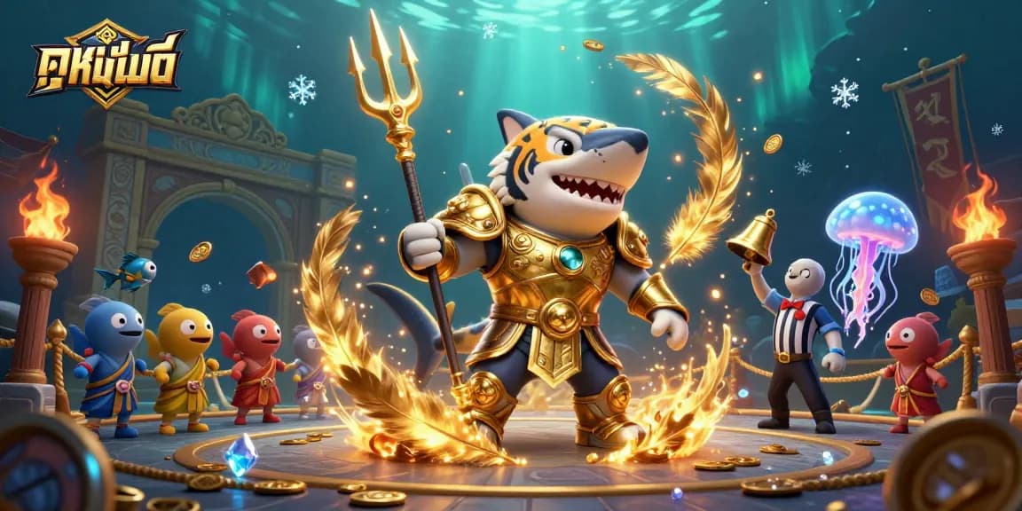 Engage in ดูหนังออนไลน์ with thrilling scenes featuring casino elements and a dynamic underwater colosseum.