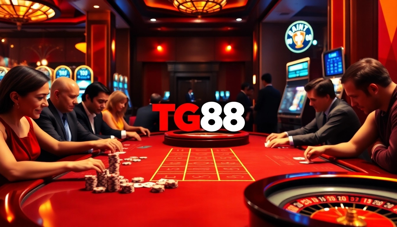 Experience thrilling gameplay at tg88 with professional card tables and vibrant casino atmosphere.