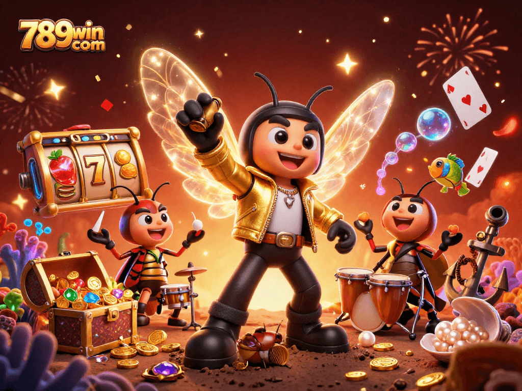 Experience the excitement of 789win com with vibrant 3D casino characters and dynamic slot game elements.