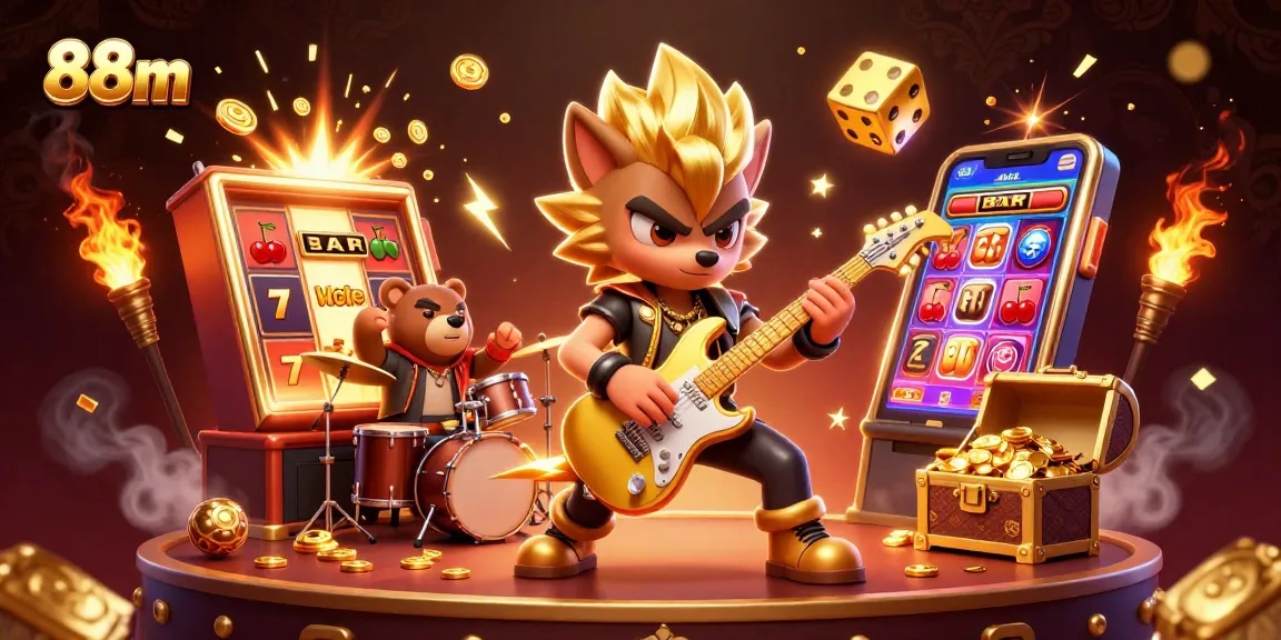 Engage in thrilling gameplay on 88m with rock star characters and dynamic casino elements.