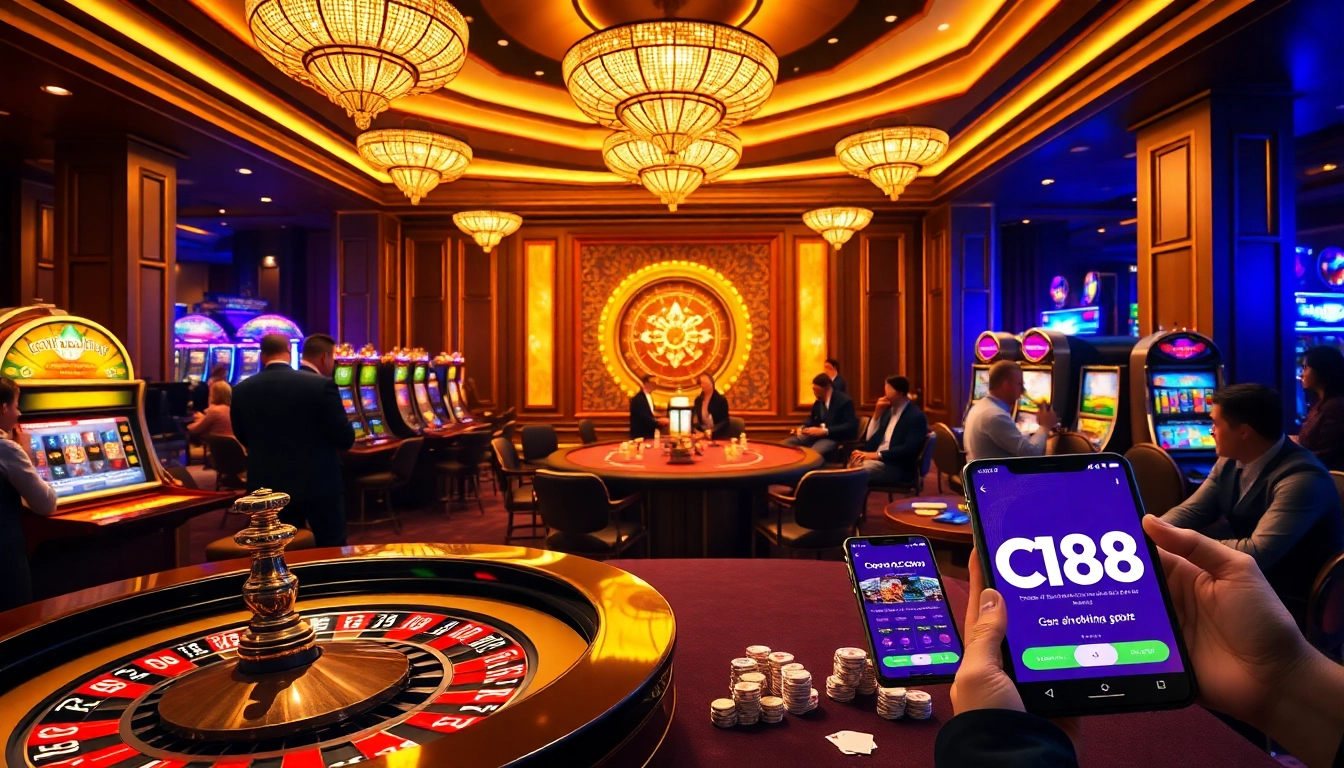 C168 players enjoying a thrilling gaming experience at luxurious casino tables.