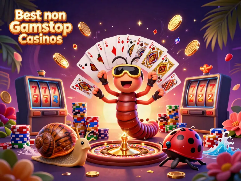 Experience the thrill at the Best non Gamstop Casinos with vibrant characters and game elements.