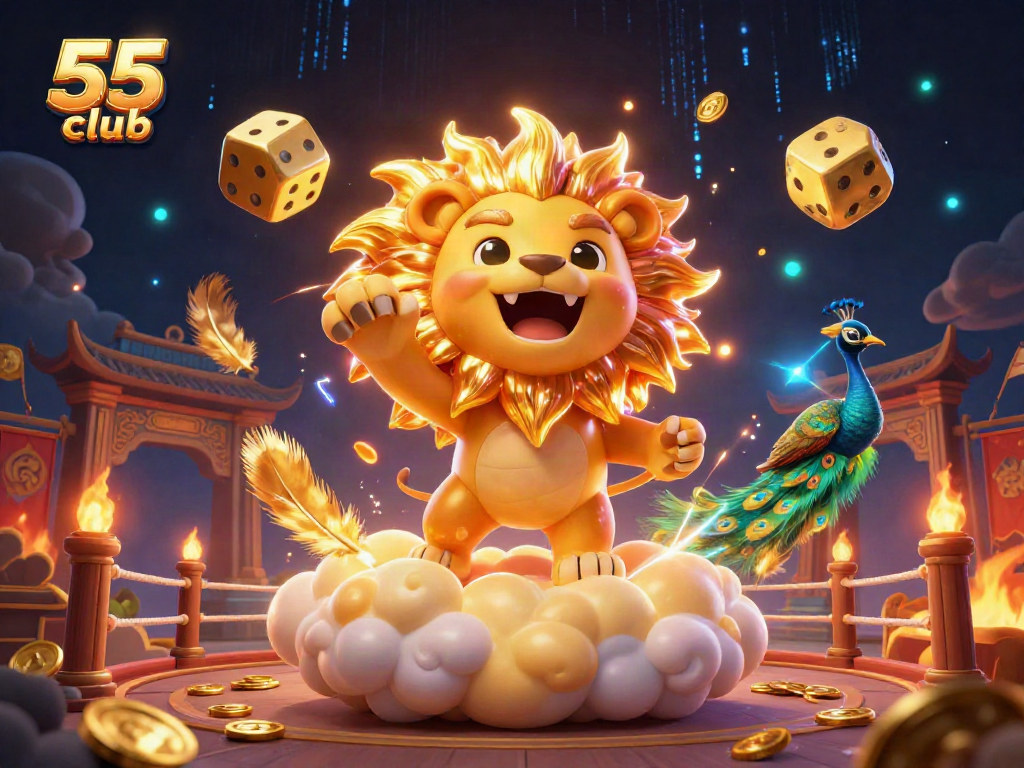 Join the excitement at 55 club with vibrant, thrilling gameplay featuring casino elements and dynamic characters.