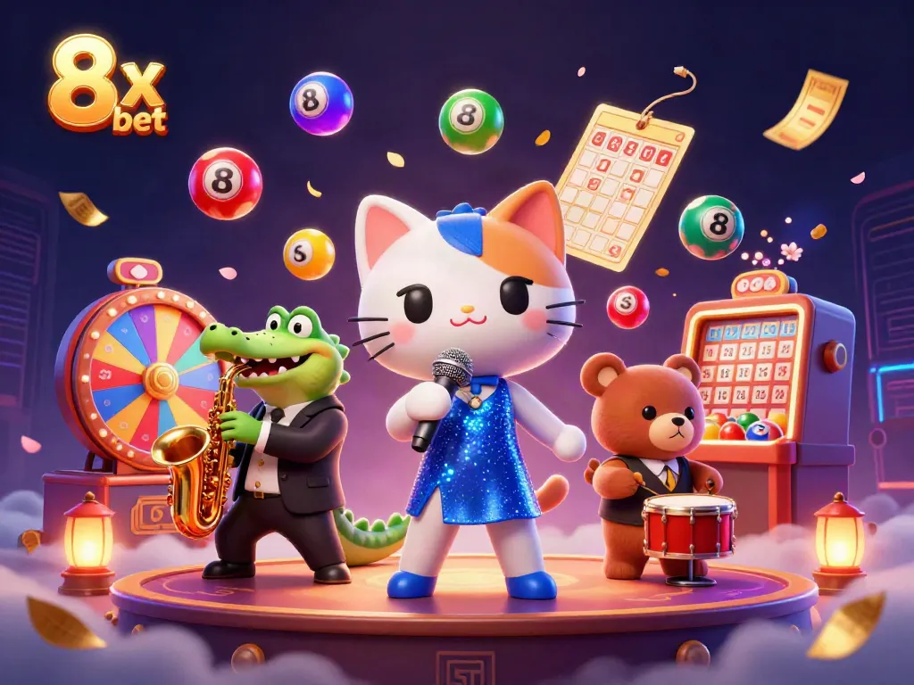 Experience the excitement of 8x bet with vibrant characters and casino-themed elements.
