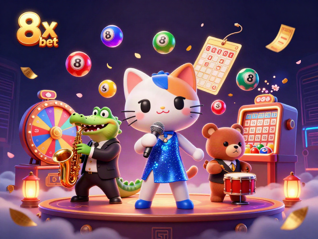 Experience the excitement of 8x bet with vibrant characters and casino-themed elements.