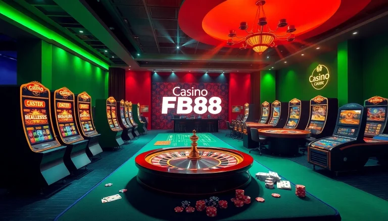 Engaging view of Casino FB88's virtual gaming experience with vibrant online gambling elements.
