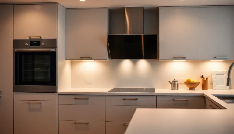 Showcases уреди за вграждане in an elegant modern kitchen with stylish design elements.