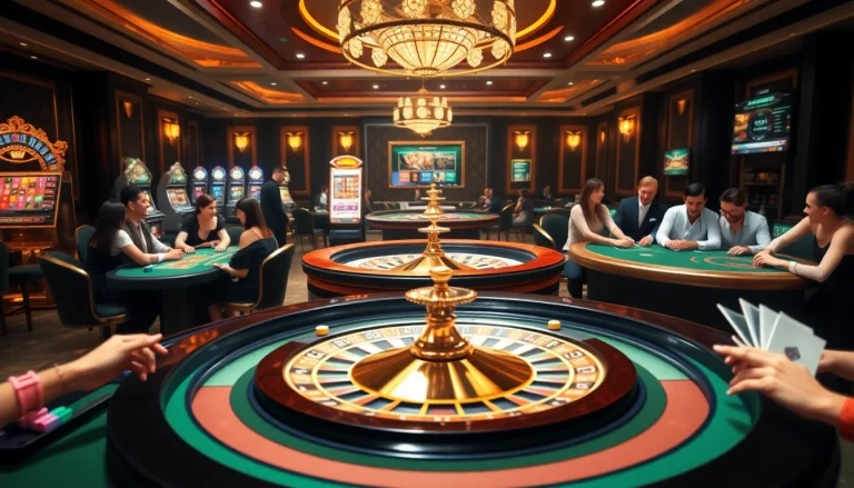 Experience thrilling casino action with an exciting roulette table at https://fc88.de.com/ showcasing vibrant chips and joyful players.