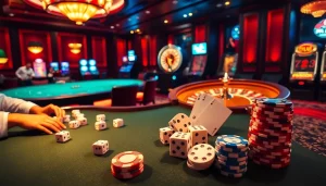 Exciting gambling action at UU88 casino with poker, roulette, and vibrant slots.