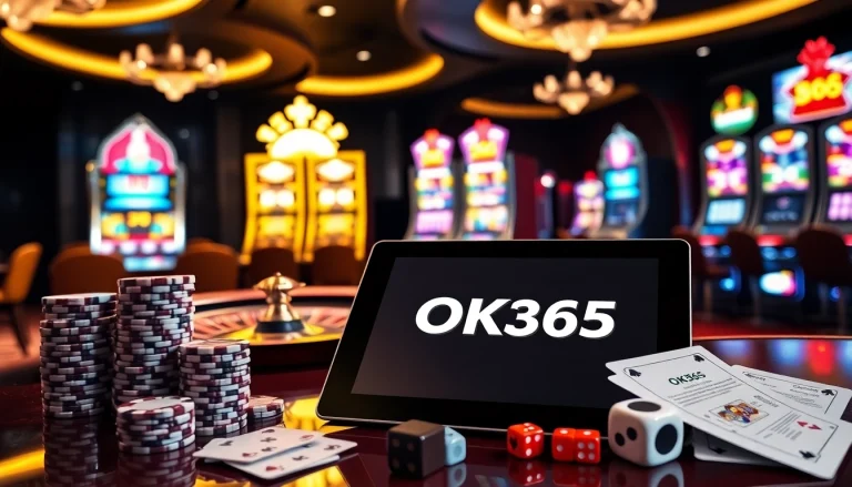 Engage in thrilling online casino action with the OK365 link, showcasing vibrant games and top security.