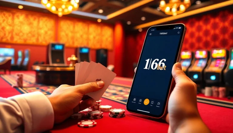 Experience thrilling casino action with 166bet Login interface on mobile.