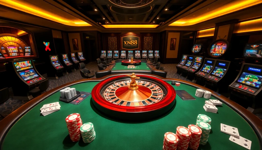 Experience the thrill of winning at xn88's vibrant casino games with roulette, poker, and slot machines.