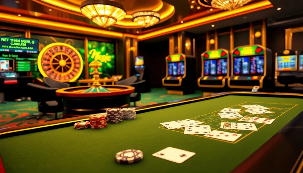 Experience the thrill of gaming at nhà cái NK88 with professional poker tables and exciting slot machines.