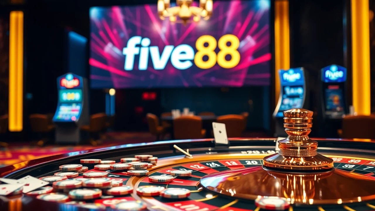 Experience the thrill of five88 casino gaming with roulette, cards, and vibrant atmosphere.