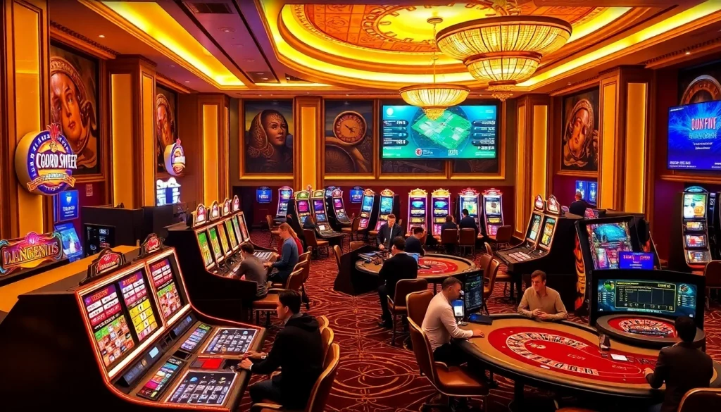 Experience high-stakes gaming at https://lucky88com.me/ with vibrant slot machines and poker tables.