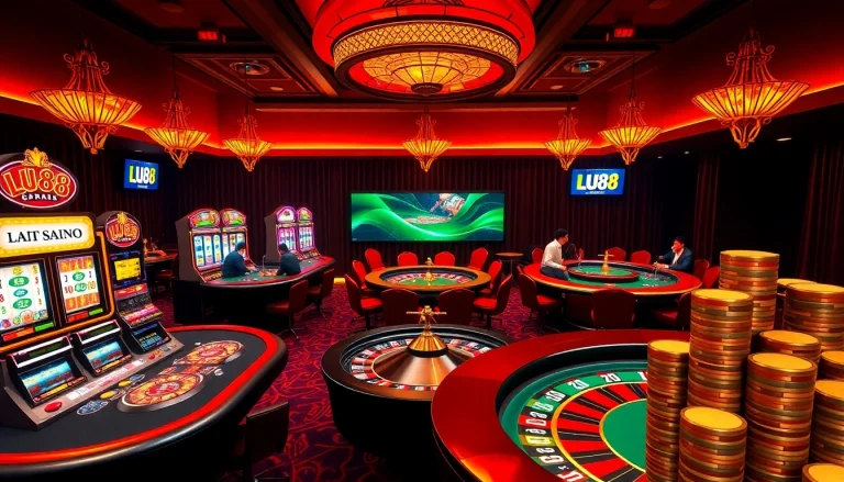 Experience the excitement of LU88 with engaging casino gaming, vibrant tables, and luxurious atmosphere.