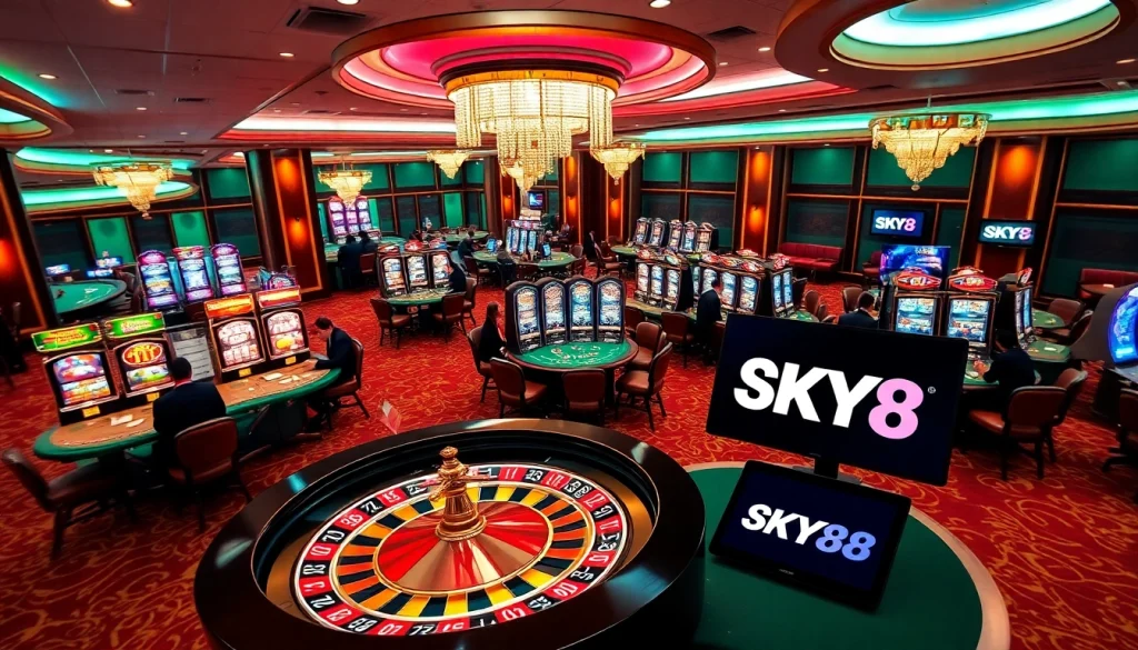 Experience the excitement at SKY88 Casino with thrilling games and vibrant atmosphere.