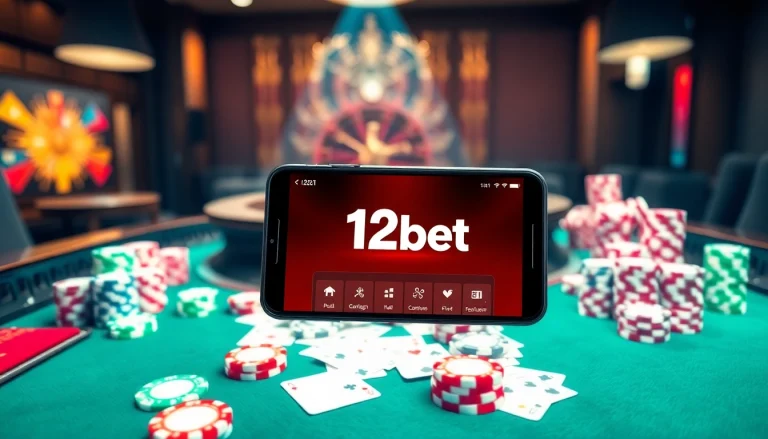 Experience the excitement of online gambling with 12bet featuring vibrant casino tables and engaging gameplay.