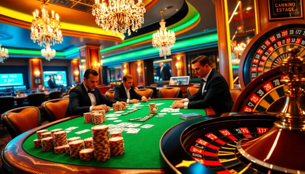 Experience the thrill of high-stakes poker at https://jun88buzz.info/ with elegant players and vibrant chips.