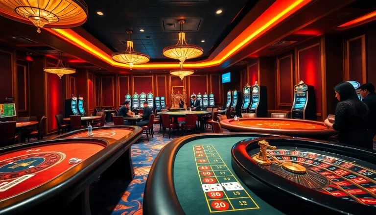 KJC players enjoying a professional gambling experience at a luxurious casino table.