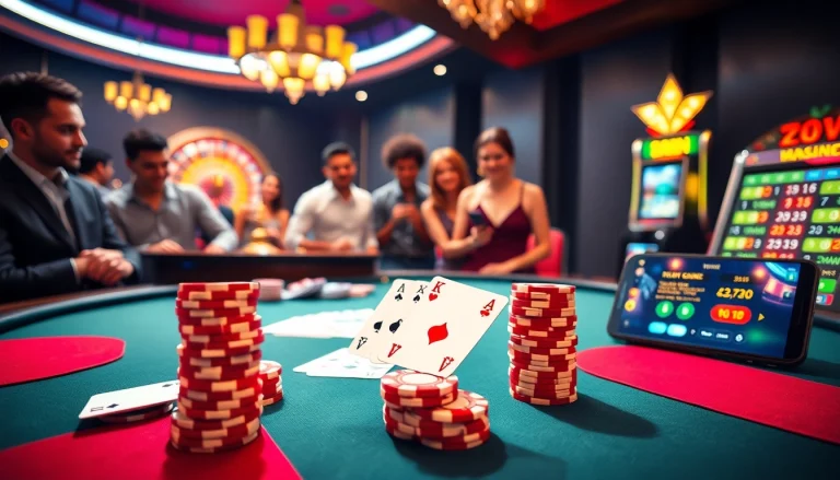 Experience the excitement of gambling at 78WIN with luxurious poker tables and vibrant slot machines.