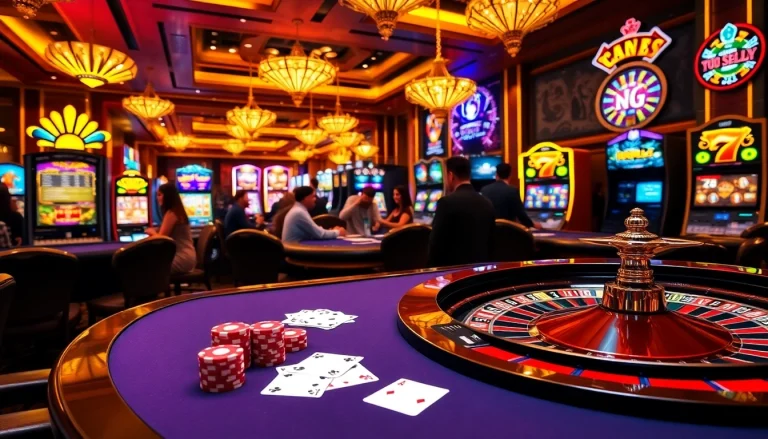 Experience the thrill of playing at https://king88b.us.com/ with colorful casino games and vibrant crowds.