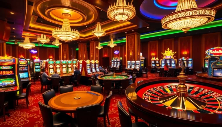 Experience the thrill of cổng game 789club with players enjoying vibrant casino games and slot machines.