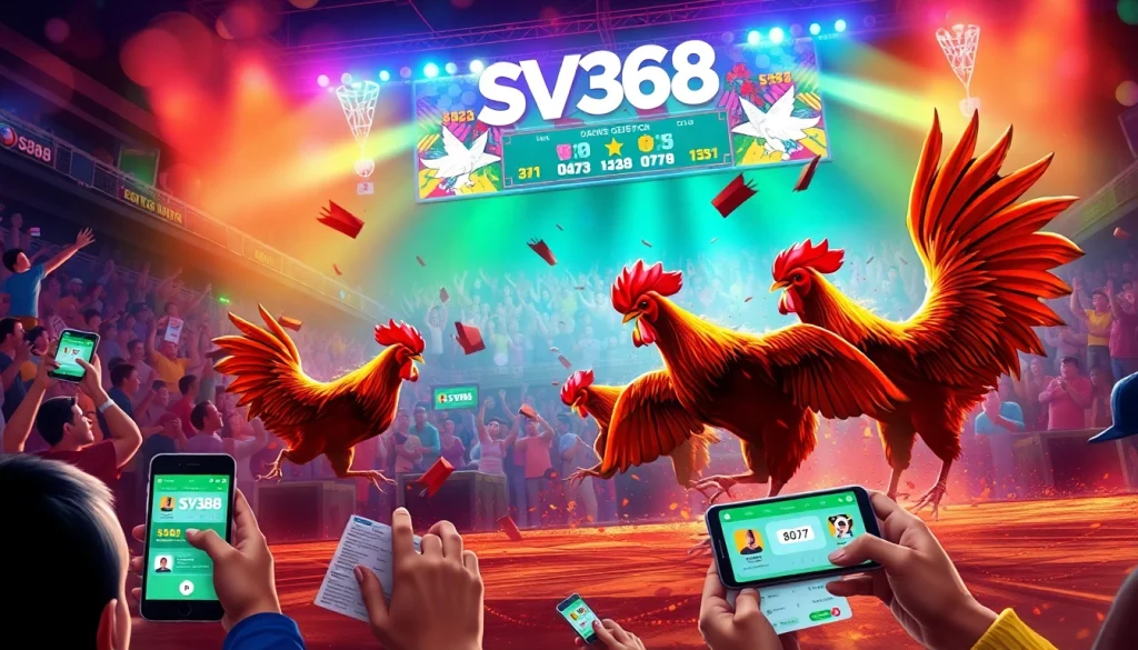 Experience the excitement of live cockfighting with SV368's dynamic atmosphere.