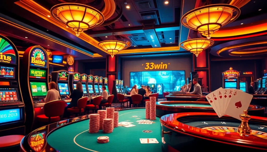 Experience the electrifying atmosphere of 33win with vibrant casino games and lively players.