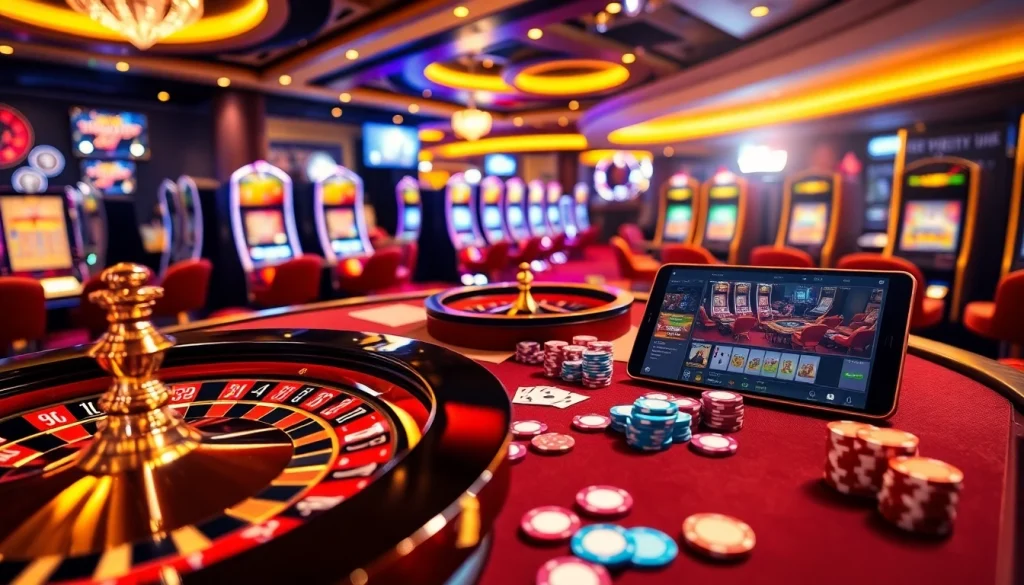 Experience TRANG CHỦ XX88 with an exciting casino scene featuring roulette and poker chips.