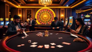 Witness the excitement of PS99 poker with vibrant chips and elegant casino ambiance.