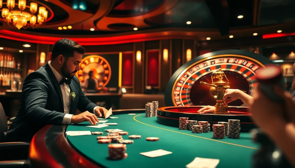 Experience the excitement of 79KING COM with players at a lavish poker table.