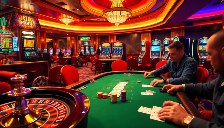 Engage in high-stakes poker at rik vip casino with colorful chips and exciting gameplay.