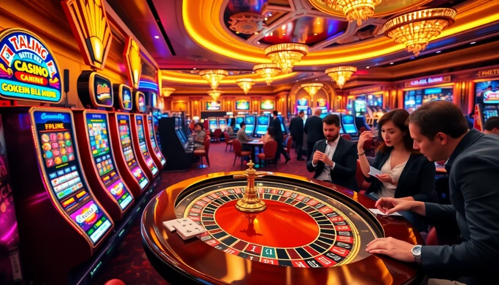 Experience the vibrant energy of gambling at 69vn.gb.net with lively players and dazzling casino elements.