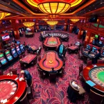 Experience the vibrant action of trang chủ e2bet with a luxurious casino scene full of excitement.