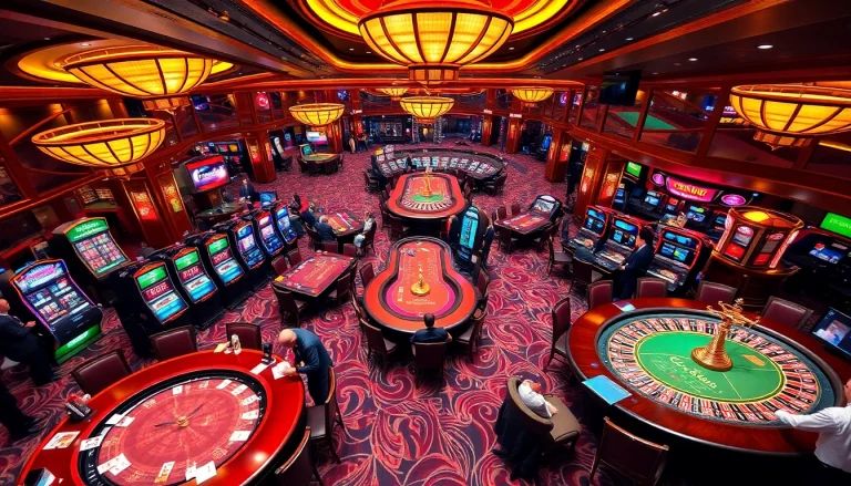 Experience the vibrant action of trang chủ e2bet with a luxurious casino scene full of excitement.