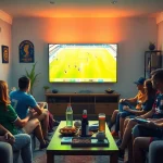 Watch live football with friends in HD via https://vaoluoitv.it.com, a lively home viewing experience.