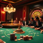 Players engaging in high-stakes action at the LC 88 casino table, showcasing excitement and luxury.