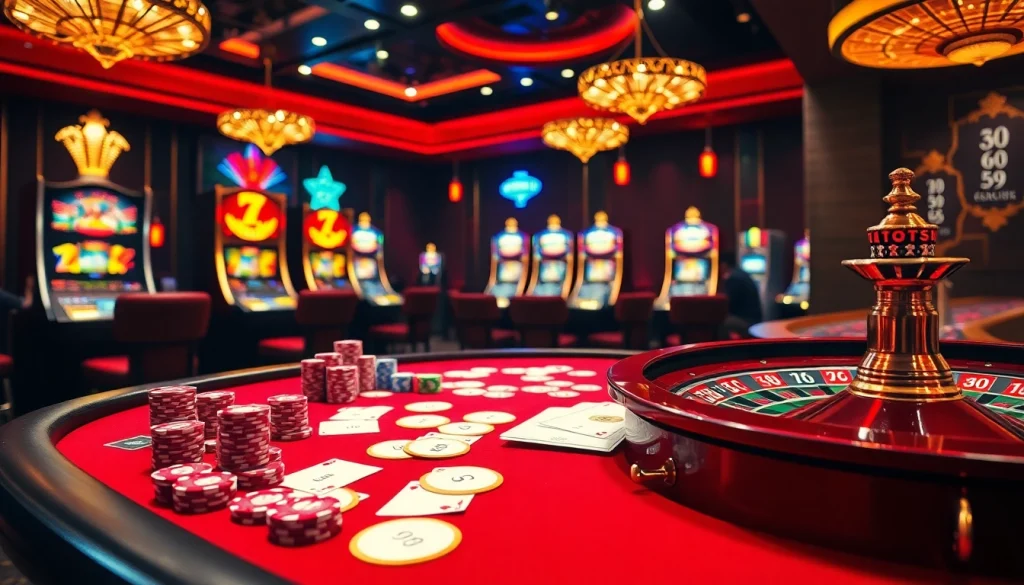Players engaging at an upscale casino table with TG88 poker chips under dramatic lighting.