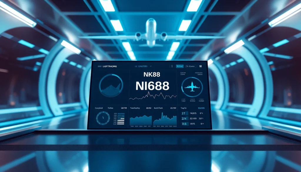 Flight tracking interface for NK88 showcasing technology and innovation.