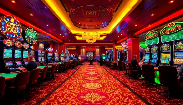 Experience the excitement of 8kbet with vibrant casino visuals showcasing thrilling games.