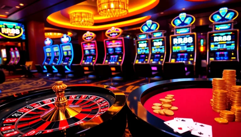RR88 brings the excitement of live casino gaming with colorful slot machines and elegant tables.