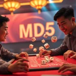 Tài Xỉu MD5 gameplay showcasing vibrant dice action in an engaging online gaming environment.