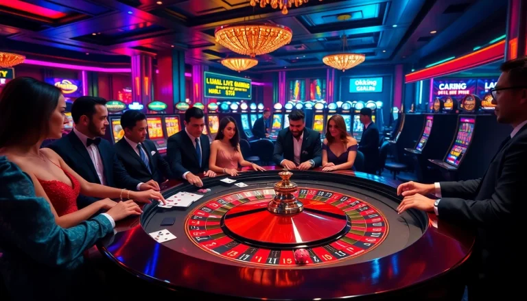 Okking-themed casino gameplay with engaged players and vibrant roulette atmosphere.