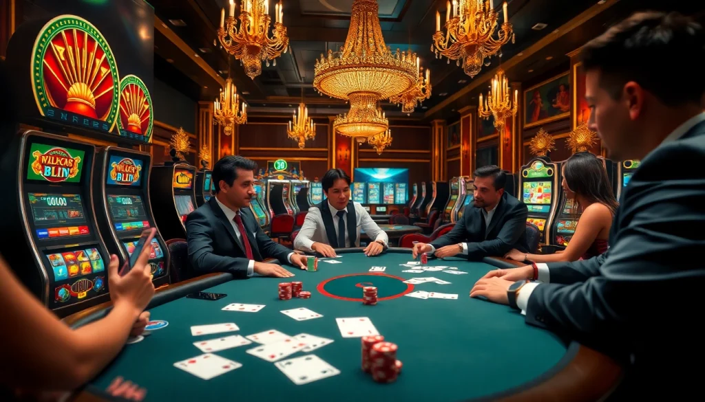 Experience luxury gaming at Luck8 com with vibrant poker tables and exciting slot machines.