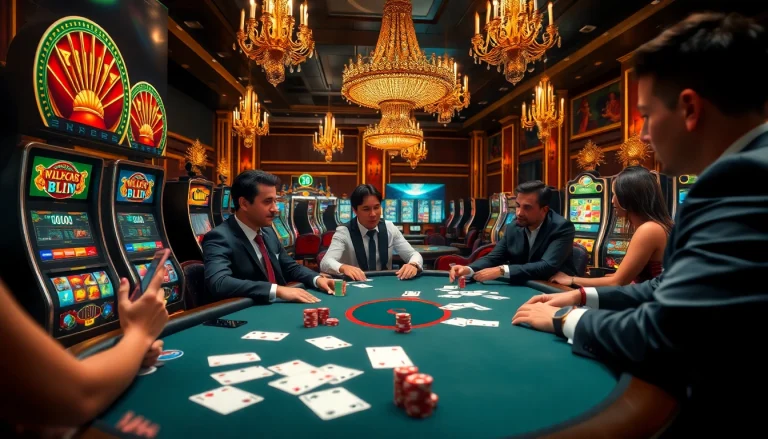 Experience luxury gaming at Luck8 com with vibrant poker tables and exciting slot machines.